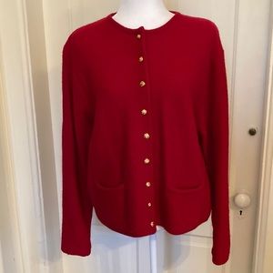 100% pure wool, vintage jacket by Karen Scott, made in Australia, gold buttons L